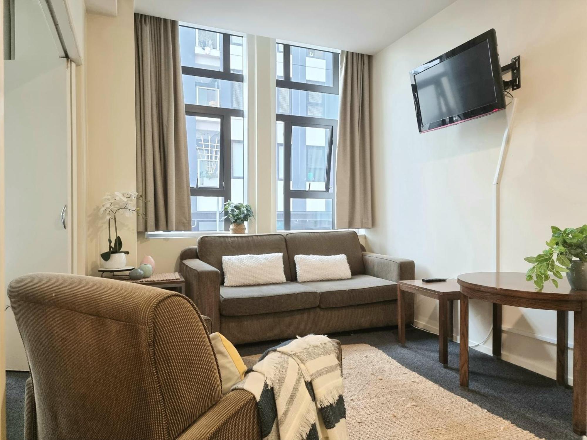 Urban Deco Apartment On Queen Street Auckland Oda fotoğraf